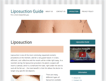 Tablet Screenshot of liposuctionguide.org